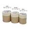 Honey Can Do Green & Beige Small Nesting Paper Straw Baskets with Handles Set